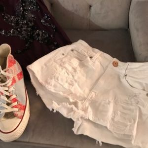 American Eagle Super Stretch X Shorts Destroyed 2